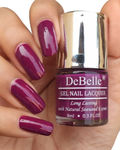 Buy DeBelle Gel Nail Lacquer Glossy Luxe Lotus - Dark Purple, (8 ml) - Purplle