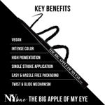 Buy NY Bae The Big Apple Of My Eyes Kohl Kajal - Black (0.25g) | Eyeliner | Waterproof | Smudgeproof | Kajal Pencil | Jet Black | Smokey Eye | Eye Makeup | Eyeshadow - Purplle