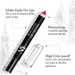 Buy NY Bae Mets Matte Lip Crayon | Satin Texture | Pink | Enriched with Vitamin E - Danger Strike Zone 27 (2.8 g) - Purplle