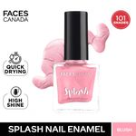 Buy FACES CANADA Ultime Pro Splash Nail Enamel - Blush 105 (8ml) | Quick Drying | Glossy Finish | Long Lasting | No Chip Formula | High Shine Nail Polish For Women | No Harmful Chemicals - Purplle