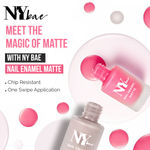 Buy NY Bae Matte Nail Enamel - Gin Fuzz 16 (6 ml) | Pink | Luxe Matte Finish | Highly Pigmented | Chip Resistant | Long lasting | Full Coverage | Streak-free Application | Vegan | Cruelty Free | Non-Toxic - Purplle