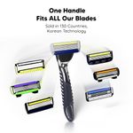Buy LetsShave Pro 4 Value set for Men - 1 Razor Handle + Pack of 4 Blades Cartridge + 1 razor cap - Purplle