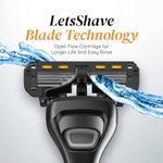 Buy LetsShave Pro 4 Value set for Men - 1 Razor Handle + Pack of 4 Blades Cartridge + 1 razor cap - Purplle