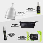 Buy Pee Safe Vegan Leather Travel Kit with Reusable Menstrual Cups (Large) - Purplle