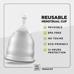 Buy Pee Safe Vegan Leather Travel Kit with Reusable Menstrual Cups (Large) - Purplle