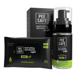 Buy Pee Safe Men's Wash 100ml & Intimate Wipes, pH Balance (Pack of 10 Wipes) - Purplle