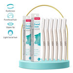 Buy Sirona Blink and Glow Face Razor for Women | Facial & Upper Lips Hair Removal, Eyebrow Shaper & Dermaplaning Tool - 3 Pieces (Pack of 2) - Purplle