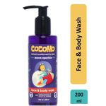 Buy Cocomo Natural Aloe Vera & Coconut Oil Kids Face & Body Wash, Floral Fragrance, Moisture-Rich | Moon Sparkle 200 ml (Age: 4+) - Purplle