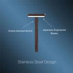 Buy Bombay Shaving Company Silver Metal Precision Safety Razor | 5 Feather Blades Free | Stainless Steel 400 gm - Purplle