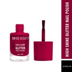 Buy Swiss Beauty High Shine Glitter Nail Polish - 5 - 12ml - Purplle