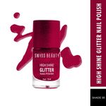 Buy Swiss Beauty High Shine Glitter Nail Polish - 5 - 12ml - Purplle