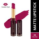 Buy Swiss Beauty Non-Transfer Matte Lipstick - 5 - Fire Pink - 2 gm - Purplle