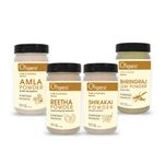 Buy Origenz Premium Amla Reetha Shikakai Bhringraj Powder Combo Pack for Healthy Hair (100gm, Pack of 4) - Purplle