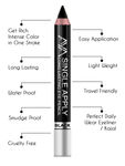 Buy AYA Eye Pencil For Eye Liner / Kajal (Set of 6) - Black, Blue, Brown, Green, Golden, Silver - Purplle