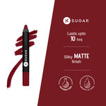 Buy SUGAR Cosmetics - Matte As Hell - Crayon Lipstick - 03 Poison Ivy (Wine) - 2.8 gms - With Free Sharpner - Purplle