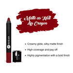 Buy SUGAR Cosmetics - Matte As Hell - Crayon Lipstick - 03 Poison Ivy (Wine) - 2.8 gms - With Free Sharpner - Purplle