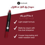 Buy SUGAR Cosmetics - Matte As Hell - Crayon Lipstick - 03 Poison Ivy (Wine) - 2.8 gms - With Free Sharpner - Purplle