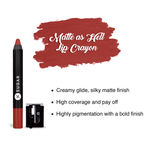 Buy SUGAR Cosmetics Matte as Hell Crayon Lipsticks for Women | Lasts Up To 8+ Hours | Lip Crayon with Sharpener | 2.8gm - 23 Jessica Day - Purplle