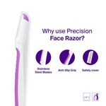 Buy Bombay Shaving Company Face Razor for Women (Pack of 3) | For Instant Hair Removal (Eyebrows, Upper Lip, Forehead, Peach Fuzz, Chin, Sideburns) - Purplle