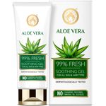 Buy Mom & World Aloe Vera 99% Fresh Soothing Gel For Hair And Skin - No Parabens, Silicones Or SLS/SLES (100 ml) - Purplle