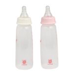 Buy Pigeon Peristaltic Nursing Bottle Twin Pack Kpp (240 ml) (Pink & White) Nipple L - Purplle