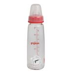 Buy Pigeon Glass Feeding Bottle (240 ml) Red With Add Nipple L - Purplle