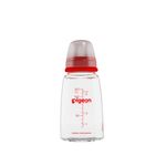 Buy Pigeon Glass Feeding Bottle (120 ml) Red With Add Nipple S - Purplle