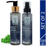 Buy NutriGlow Advanced Organics Derma Repair Combo : Facial Toner and Face Wash For Detoxifies Skin, 100 ml each - Purplle