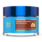 Buy Blue Nectar Almond Oil and Walnut Gel Face Scrub for Deep exfoliation Tan removal and Glowing Skin (50 g, 10 Herbs) - Purplle