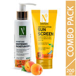Buy NutriGlow Advanced Organics Combo: Skin Whitening Moisturizer & Sun Screen SPF 30 PA+++ For Deep Moisturisation, 100ml each - Purplle