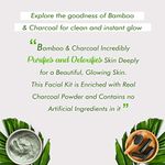 Buy NutriGlow NATURAL'S Bamboo Charcoal Facial Kit (260gm) With Shea Butter Body Lotion (500 ml) For All Skin Types - Purplle