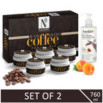 Buy NutriGlow NATURAL'S Raw Irish Coffee Facial Kit (260 gm) & Skin Whitening Moisturising Lotion (500 ml) For Natural Glowing - Purplle