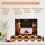 Buy NutriGlow Gold Kesar Facial Kit For Instant Radiant Shine (260 gm) With 5-in-1 Face Massager - Purplle