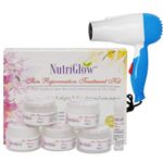 Buy NutriGlow Skin Rejuvenation Treatment Kit With Hair Dryer With Lemon Extract For Nourishing & Brightening Skin, Remove Dark Spot (260gm) With Blue Hair Dryer - Purplle