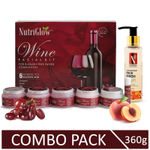 Buy NutriGlow Wine Facial Kit (260 gm) & ADVANCED ORGANICS Skin Whitening Face Wash (100 ml) For Blemish Free Fairer Complexion - Purplle
