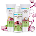 Buy Mamaearth Onion Hair Oil (25 ml) + Onion Shampoo (25 ml) + Onion Conditioner (25 ml) - Purplle