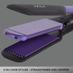 Buy VEGA 2 in 1 Hair Styler-Straightener and Crimper (VHSC-01), Black - Purplle