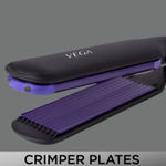 Buy VEGA 2 in 1 Hair Styler-Straightener and Crimper (VHSC-01), Black - Purplle