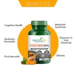 Buy HealthMeds Curcumin-95% with Spirulina, Bioperine for Good Skin,Joint Health-60 Capsules - Purplle