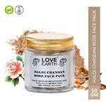 Buy Love Earth Haldi Chandan Rose Face Pack With Amba Haldi & Chandan, For Face & Body, Paraben Free 50 gm - Purplle