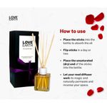 Buy Love Earth Reed Diffuser Rose Fragrance with Rose Extracts - Aromatherapy 30 ml - Purplle