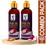 Buy NutriGlow NATURAL'S Set of 2 Onion Hair Oil For Hair Re-Growth/ Damage Hair, 100 ml each - Purplle