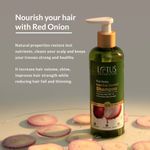 Buy Lotus Botanicals Red Onion Hair Fall Control Shampoo | Sulphate, Silicon & Chemical Free | All Hair Types | 300 ml - Purplle