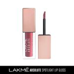 Buy Lakme Absolute Spotlight Lip Gloss, Creme Caramel, 4 ml - Purplle