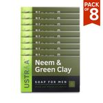Buy Ustraa Soap-Neem & Green Clay-100 g (Pack of 8) - Purplle