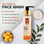 Buy NutriGlow Advanced Organics Set of 2 Skin Whitening Face Wash With Peach Extracts, 100 ml each - Purplle