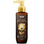Buy WOW Skin Science Sunscreen Matte Finish - SPF 55 PA+++ - Very High Broad Spectrum - UVA &UVB Protection - Quick Absorb - No Parabens, Silicones, Mineral Oil, Oxide, Color & Benzophenone - 100mL - Purplle