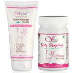 Buy Vigini Plus 100% Natural Actives Bust Breast Body Shaping Enlargement Increase Development Gel Cream + Capsules for Women - Purplle