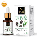 Buy Good Vibes Tea Tree + Mulberry Skin Glow & Oil Control Serum | Anti-Ageing| With Castor Oil | No Parabens, No Sulphates, No Silicones (10 ml) - Purplle