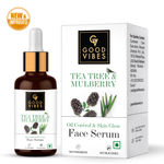 Buy Good Vibes Tea Tree + Mulberry Skin Glow & Oil Control Serum | Anti-Ageing| With Castor Oil | No Parabens, No Sulphates, No Silicones (30 ml) - Purplle